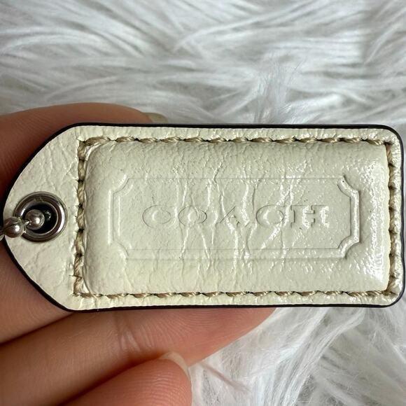 y2k 1.5" Vintage COACH Fob Bag Charm Hang tag Hangtag - Picture 1 of 2